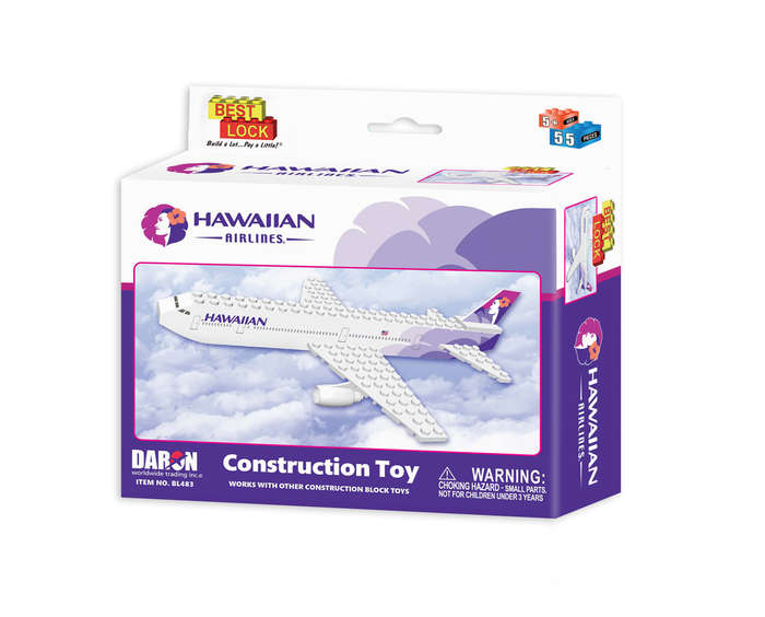 Bl483 Hawaiian Airlines Construction Toy, 55 Pieces