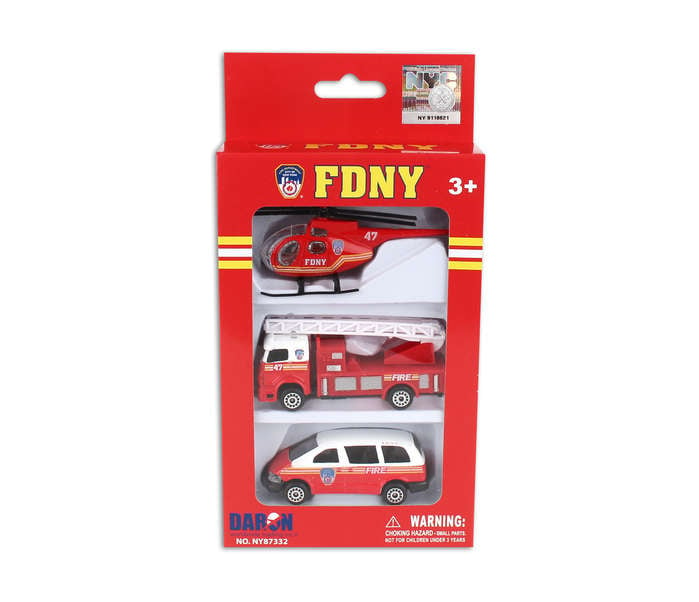 Ny87332 Fdny Vehicle Set, 3 Pieces