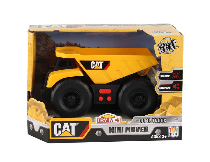 Cat34612 Cat Mini Mover Dump Truck In Box With Lights & Sound