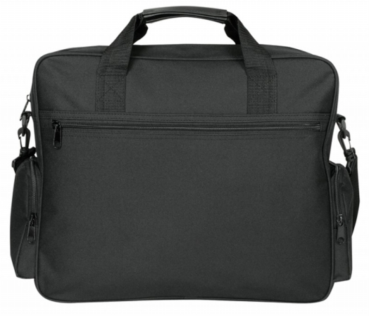 Deluxe Briefcase With Two Side Pockets [black] Case Of 24