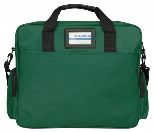 Deluxe Briefcase With Two Side Pockets [dark Green] Case Of 24