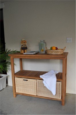 Spa-4720 Towel Console With 2 Shelves Table