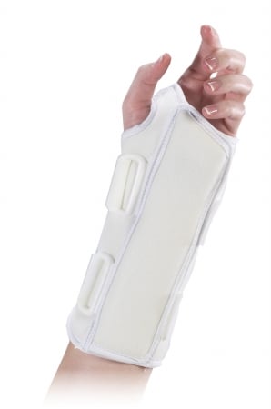 8 In. Universal Wrist Splint, Right - White