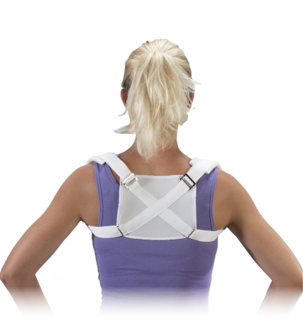 10-59100-xl-3 Clavicle Support Basic, White - Extra Large