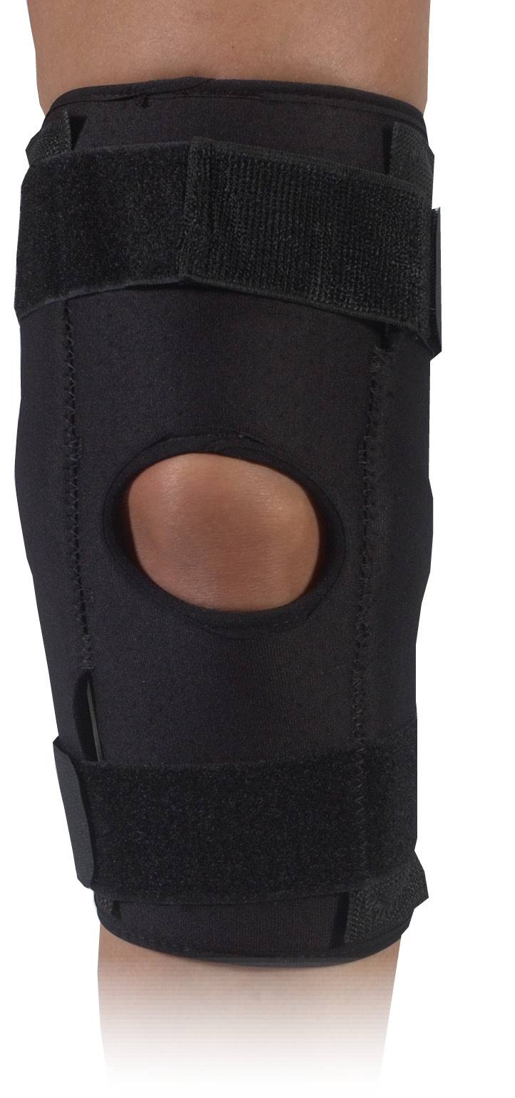 X2 Neoprene Hinged Knee Support, Black - Large