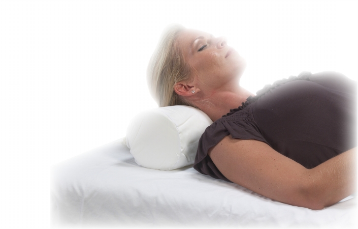 Cv100-3 Cervical Roll Pillow, Polyfill - White