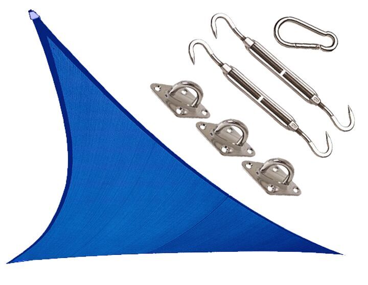 12 X 12 Ft. Triangle Coolhaven Shade Sail Kit, Sapphire