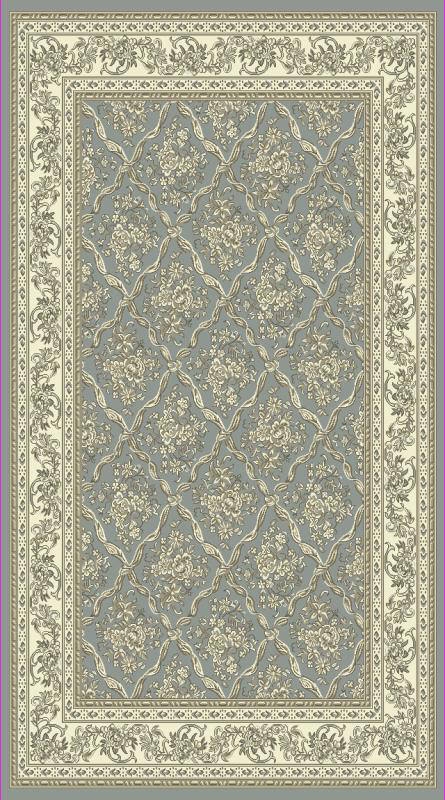 58018 Legacy Collection 9.2 X 12.10 In. Traditional Rectangle Rug, Light Blue & Ivory