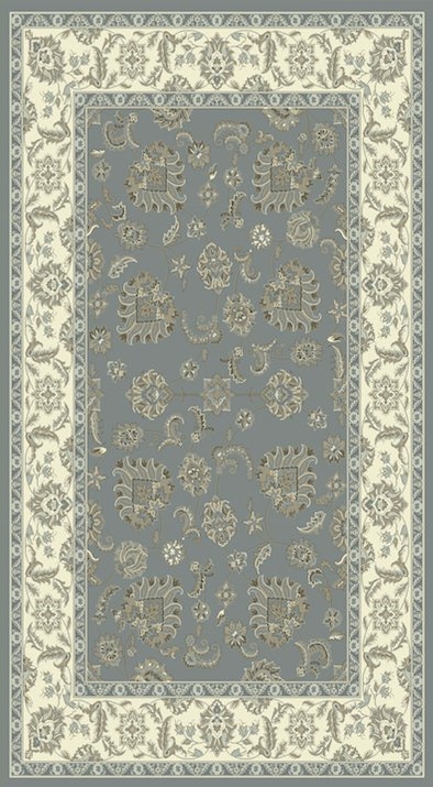 58020 Legacy Collection 9.2 X 12.10 In. Traditional Rectangle Rug, Dark Blue & Ivory
