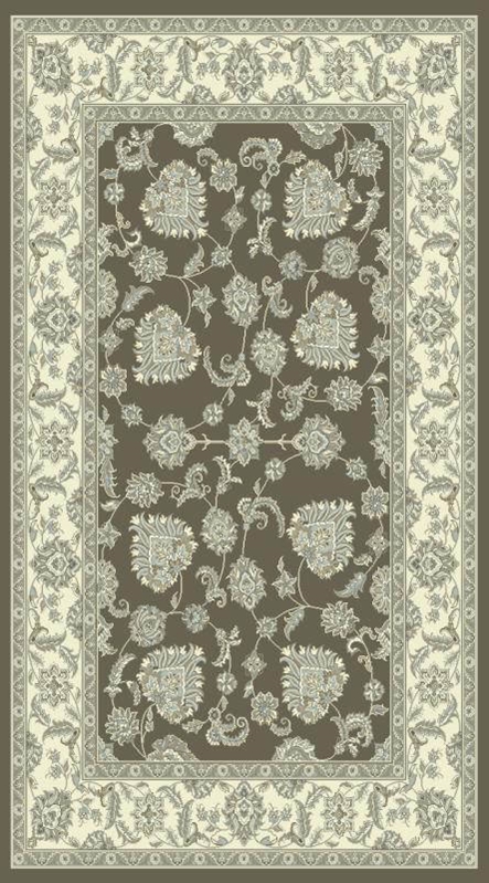 58020 Legacy Collection 9.2 X 12.10 In. Traditional Rectangle Rug, Dark Grey Ivory