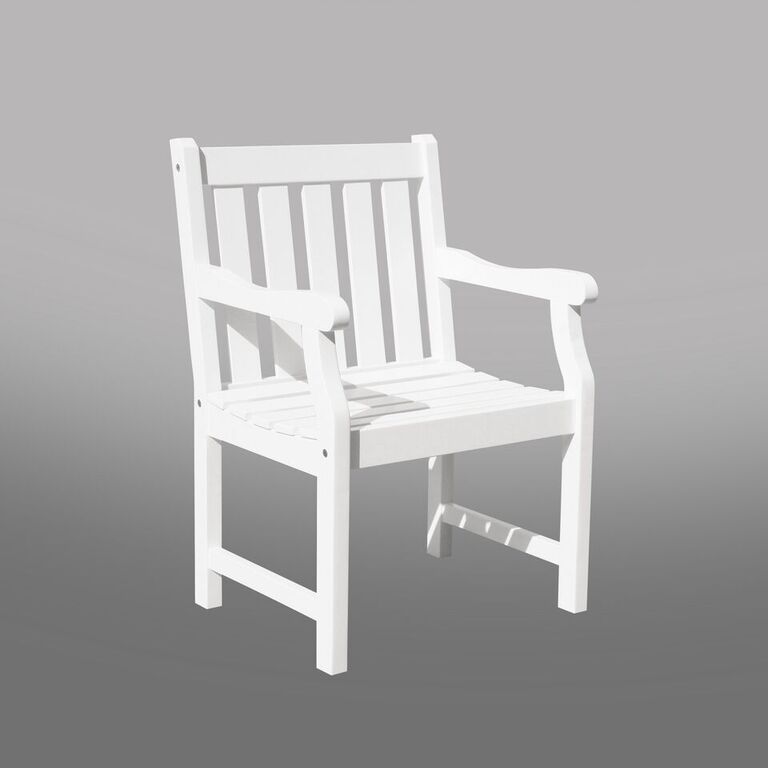 Garden Armchair In White - V1630