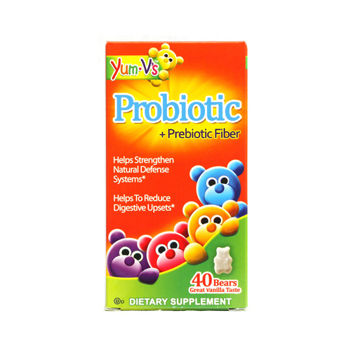 1137850 Probiotic Plus Prebiotic Fiber Vanilla Bears, 40 Count