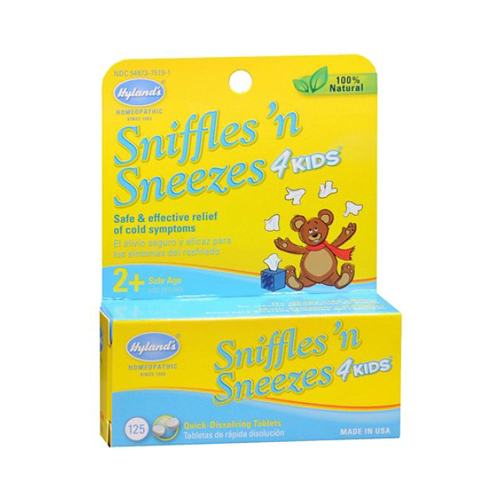1267822 Homeopathic Sniffles N Sneezes 4 Kids, 125 Tablets