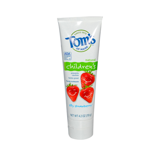 Toms Of Maine 0127191 Silly Strawberry Childrens Natural Fluoride Toothpaste, 4.2 Oz - Case Of 6