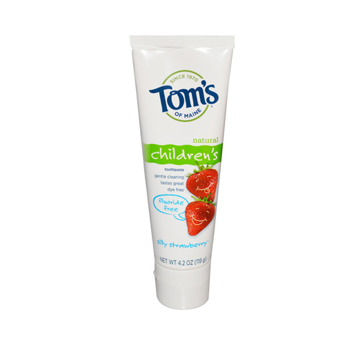 Toms Of Maine 0127209 Silly Strawberry Childrens Natural Toothpaste Fluoride-free, 4.2 Oz - Case Of 6