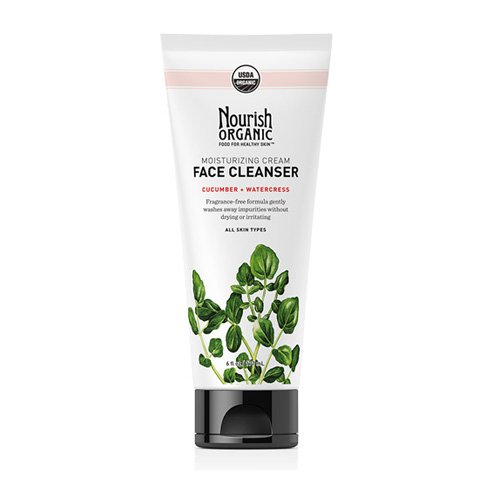Nourish 1383660 Organic Face Cleanser Moisturizing Cream, Cucumber & Watercress - 6 Oz