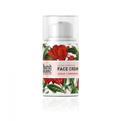 Nourish 1383686 Organic Face Cream, Ultra Hydrating Argan & Pomegranate - 1.7 Oz