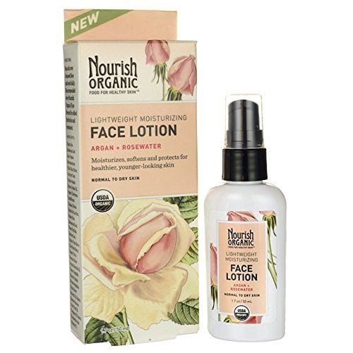 Nourish 1383694 Organic Face Lotion, Argan & Rosewater - 1.7 Oz