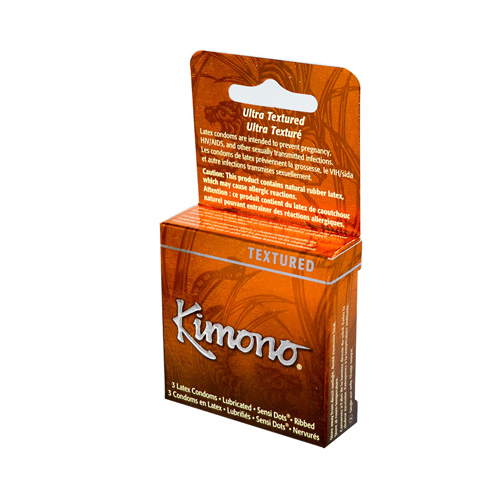 0906818 Kimono Textured Condom, 3 Condoms