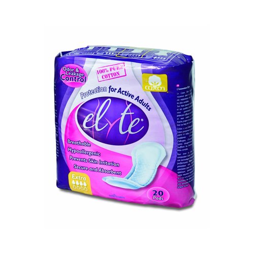 0832642 Light Cotton Incontinence Pads, Extra Large - Pack Of 20