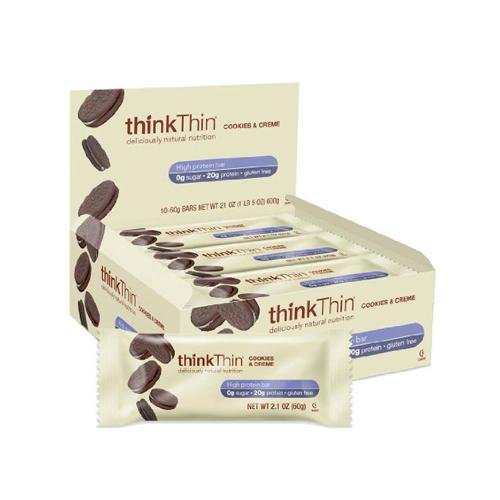 1073600 Cookies & Creme Thin High Protein Bar, 2.1 Oz - Case Of 10