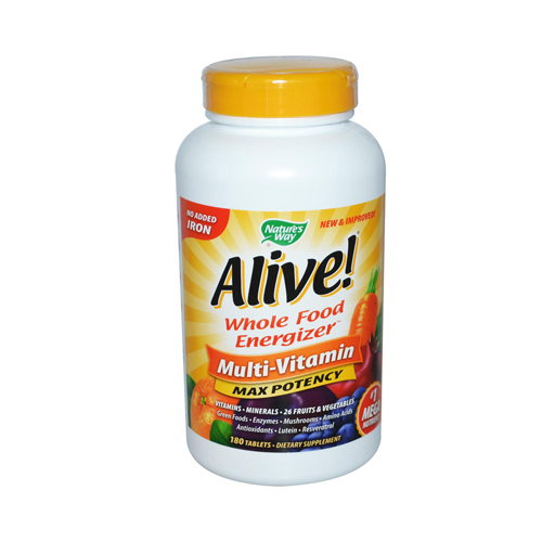 0678136 Alive Multi-vitamin No Iron Added Tablets, 180 Count