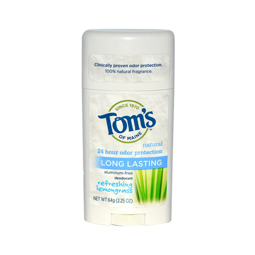 Toms Of Maine 0585638 Lemongrass Natural Long-lasting Deodorant Stick, 2.25 Oz - Case Of 6