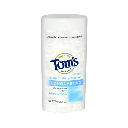Toms Of Maine 0585653 Unscented Natural Long-lasting Deodorant Stick, 2.25 Oz Each - Case Of 6