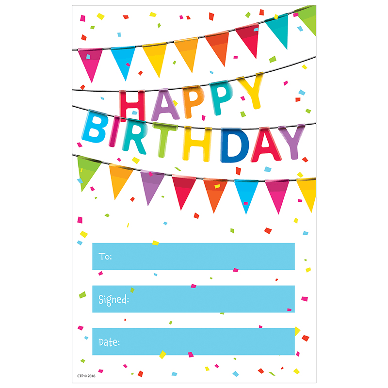 Ctp1313 Painted Happy Birthday Award