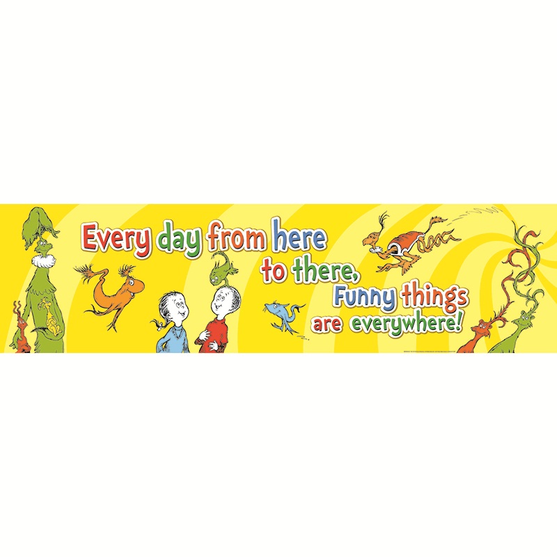 UPC 073168276921 product image for Eureka EU-849444 Dr Seuss One Fish Two Fish Banner | upcitemdb.com