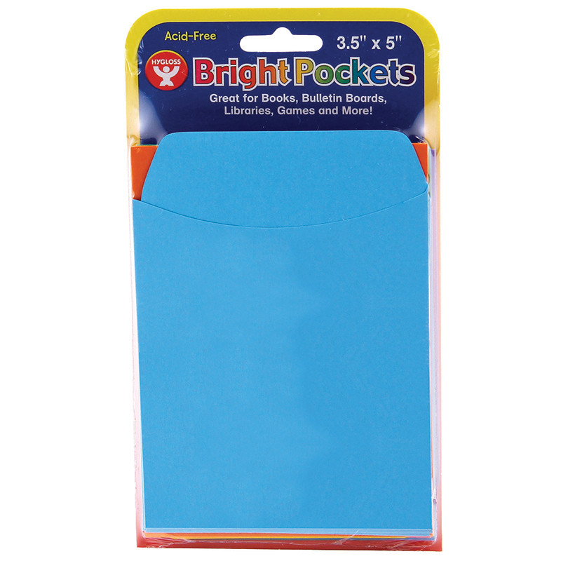 Hygloss Products Hyg15631 Bright Library Pockets 300ct Assorted Colors
