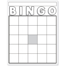 Hygloss Products Hyg87130 Blank Bingo Cards, White