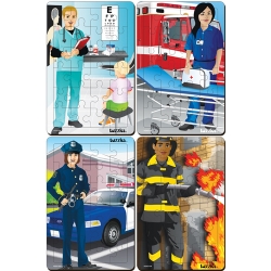 Ppafs2x3029 Occupations Set Of 4 Tray Puzzles