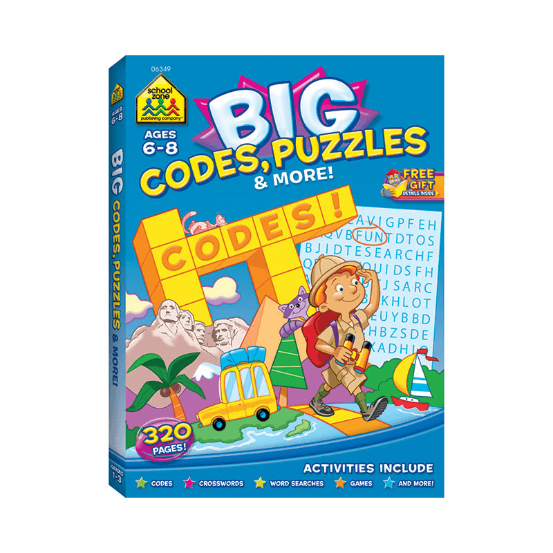 School Zone Publishing Szp06349 Big Workbook Alphabet Codes Puzzles