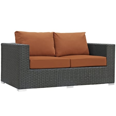 Eei-1851-chc-tus Sojourn Outdoor Patio Loveseat, Canvas Tuscan