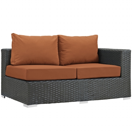 Eei-1857-chc-tus Sojourn Outdoor Patio Right Arm Loveseat, Canvas Tuscan