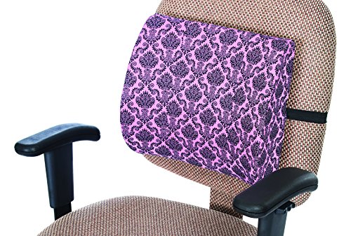 Essential Medical Supply F1415p Designer Series Back Cushion, Pink Damask