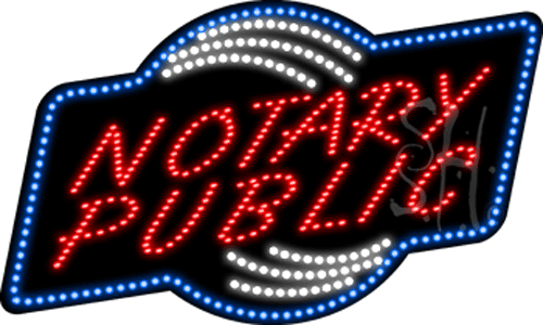 The Sign Store L100-9241 Notary Public Animated LED Sign 18 x 30 x 1 in. The Sign Store L100-9241 Notary Public Animated LED Sign 18 x 30 x 1 in.