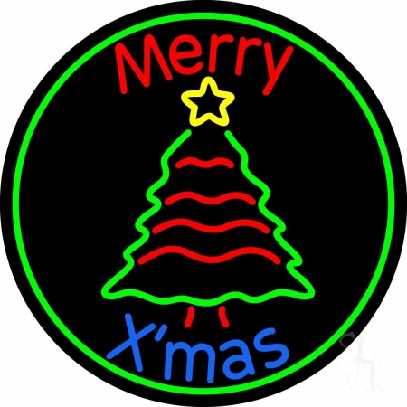 The Sign Store N105-12737-clear Merry Xmas Clear Backing Neon Sign 26 x 26 in. The Sign Store N105-12737-clear Merry Xmas Clear Backing Neon Sign 26 x 26 in.