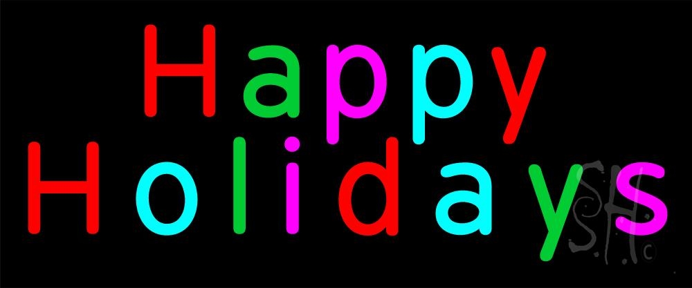 The Sign Store N105-12744-clear Multicolored Happy Holidays Clear Backing Neon Sign 10 x 24 in. The Sign Store N105-12744-clear Multicolored Happy Holidays Clear Backing Neon Sign 10 x 24 in.