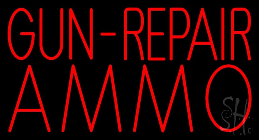 The Sign Store N105-13831 Red Gun Repair Ammo Neon Sign 20 x 37 x 3 in. The Sign Store N105-13831 Red Gun Repair Ammo Neon Sign 20 x 37 x 3 in.