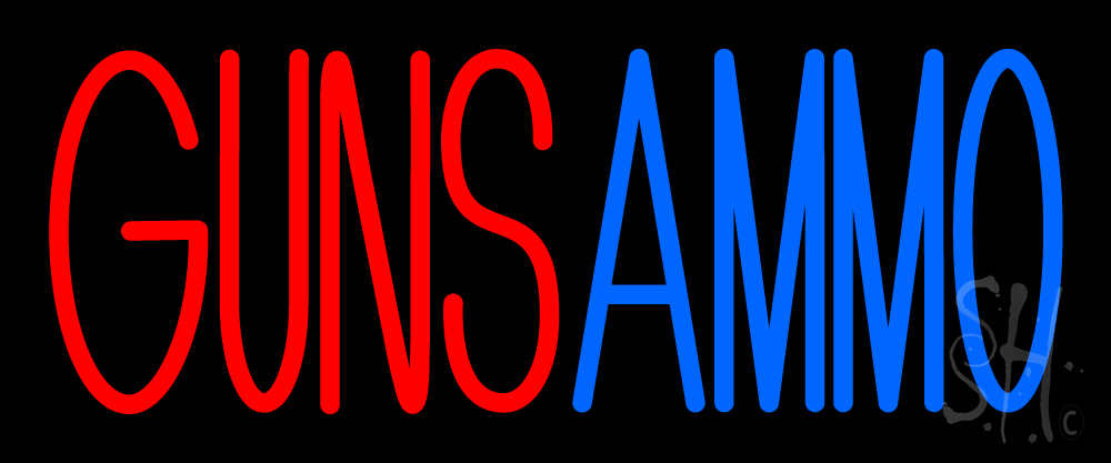The Sign Store N105-13832 Red Guns Ammo Neon Sign 10 x 24 x 3 in. The Sign Store N105-13832 Red Guns Ammo Neon Sign 10 x 24 x 3 in.