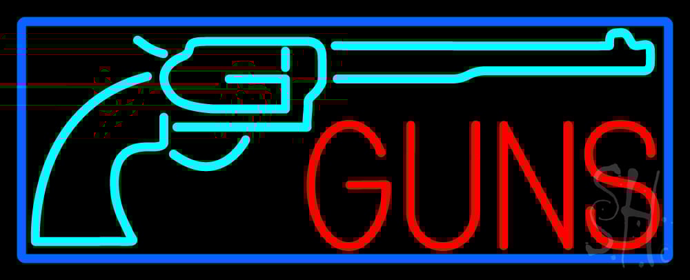The Sign Store N105-13837 Red Guns Turquoise Logo Neon Sign 13 x 32 x 3 in. The Sign Store N105-13837 Red Guns Turquoise Logo Neon Sign 13 x 32 x 3 in.