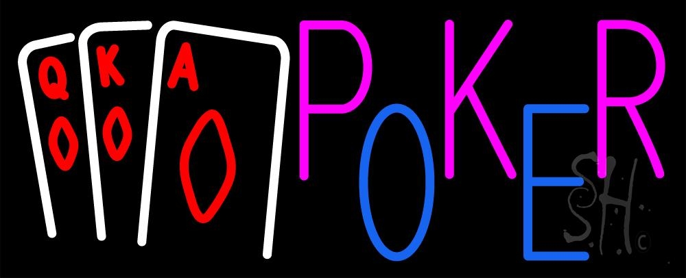 The Sign Store N105-12820-clear Poker With Cards Clear Backing Neon Sign 13 x 32 in. The Sign Store N105-12820-clear Poker With Cards Clear Backing Neon Sign 13 x 32 in.