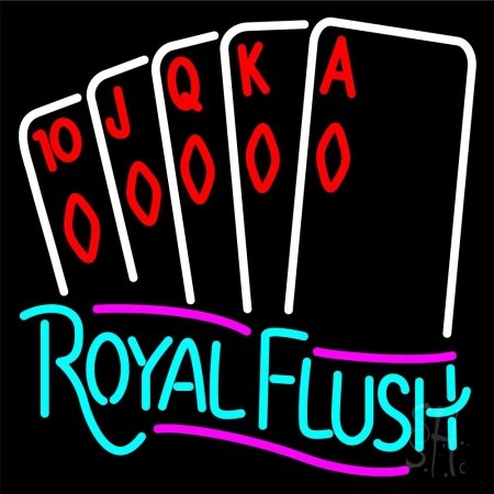 The Sign Store N105-12890-clear Royal Flush Poker Clear Backing Neon Sign 24 x 24 in. The Sign Store N105-12890-clear Royal Flush Poker Clear Backing Neon Sign 24 x 24 in.