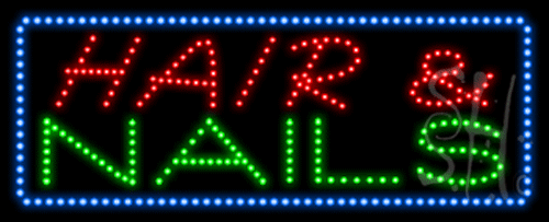 The Sign Store L100-8722 Hair and Nails Animated LED Sign 13 x 32 x 1 in. The Sign Store L100-8722 Hair and Nails Animated LED Sign 13 x 32 x 1 in.