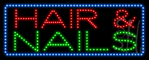 The Sign Store L100-8723 Hair and Nails Animated LED Sign 13 x 32 x 1 in. The Sign Store L100-8723 Hair and Nails Animated LED Sign 13 x 32 x 1 in.