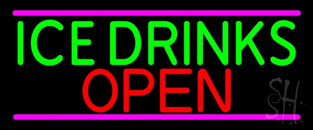 The Sign Store N105-13549-clear Ice Cold Drinks Open Clear Backing Neon Sign 10 x 24 in. The Sign Store N105-13549-clear Ice Cold Drinks Open Clear Backing Neon Sign 10 x 24 in.