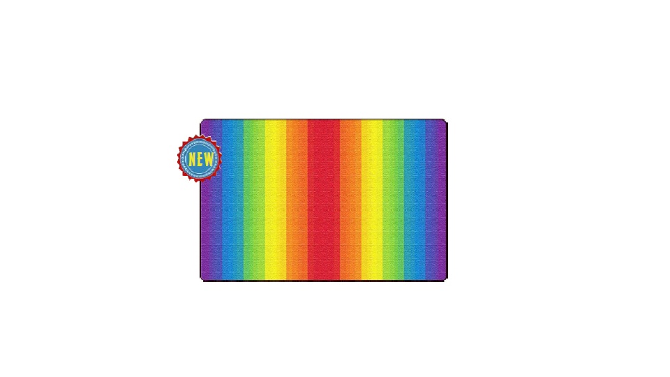 Fe416-32a Rectangle Rainbow Carpet, 6 Ft. X 8 Ft. 4 In.