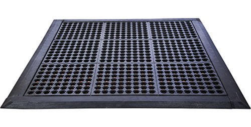 Floortex Fr49090frmset 36 X 36 In. Doortex Anti-fatigue Mat - Modular System, Black